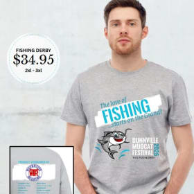 Mudcat Festival FISHING DERBY T-shirt 2XL-3XL item