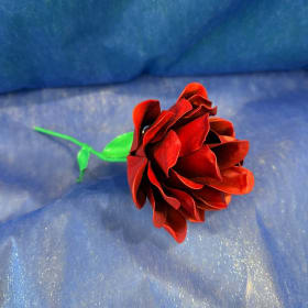 Metal red rose item