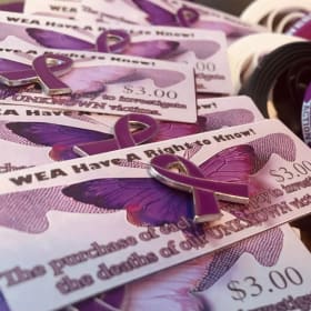 Metal Lavender Cancer Awareness Pin item