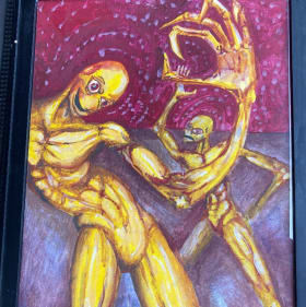 Original painting from returned citizen, Cody Bird item