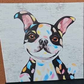 Colorful Dog Canvas Wall Art item