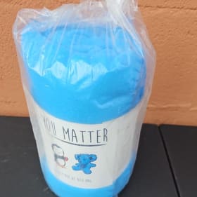 You Matter Together We Rise.org Blue Throw Blanket item