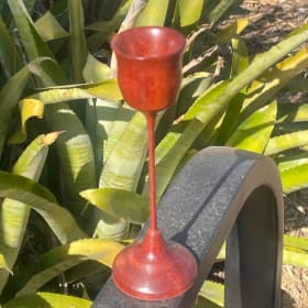 Tall Wooden Goblet item