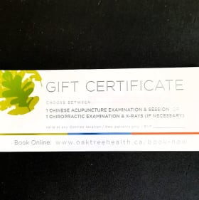 AVAILABLE Oaktree Health Gift Certificate item