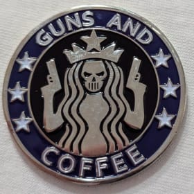 Guns and Coffee Challenge Coin item
