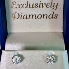 Lab Created Round Diamond Stud Earrings item