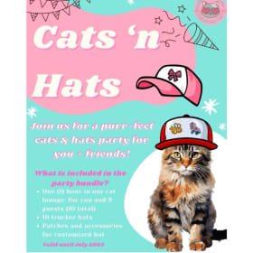Cats N’ Hats Party for 10 at Cattiesburg Cafe! item