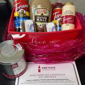 Chocolate Coffee Basket & Wine Sampling item