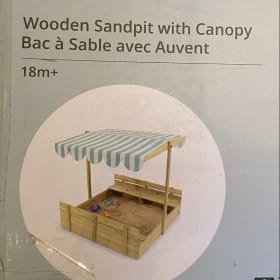 Wooden Sandpit with Canopy item