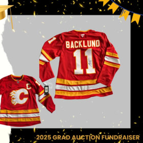 Mikael Backlund Signed Flames Jersey item