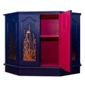 Blue Credenza with Copper Stenciling item