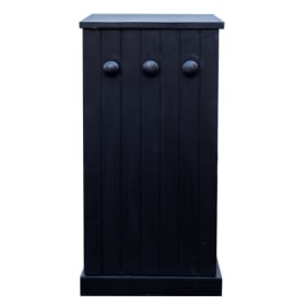 Classic Black Umbrella Stand with Lift-Top Lid item