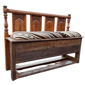 Rustic Handcrafted Storage Bench item