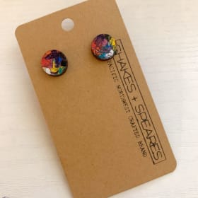 Hand-Painted Jackson Pollock Inspired Earrings item