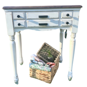 Dual-Purpose Vintage Bar and Console Table item