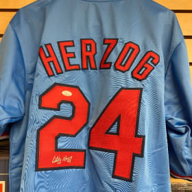 Whitey Herzog Autographed Jersey item