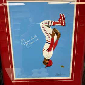 Ozzie Smith Autographed "Flip" Art item