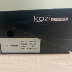 13. Kozi Canada Shoes - Size 38/ Colour black(v. $80) item