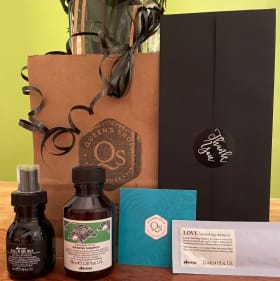 6. Queen’s Shop - hair care products & gift card (v. $104) item