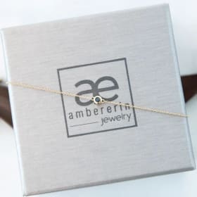 Amber Erin - Bezel Set Blue Sapphire Solitaire Bolo Bracelet item