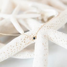 Amber Erin - Bezel Set Blue Sapphire Solitaire Bolo Bracelet item