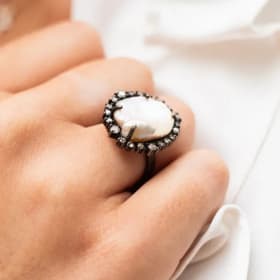 Amber Erin - Natural Pearl and Champagne Diamond Ring item