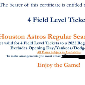 Astro Field Tickets item