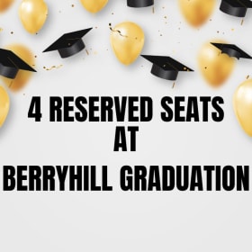 4 Front Row Reserved Seats at Graduation - Set 1 item