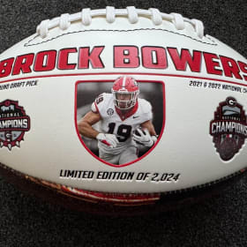 Brock Bowers Georgia Bulldogs 2024 Draft and Career football item