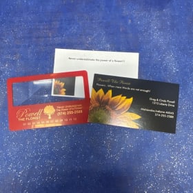 Powell the Florist.  (A) item