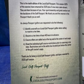 Golf Passport.  (B) item