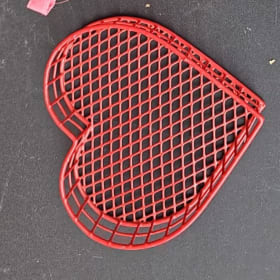 Heart wire basket & glass Heart with oven mitt item