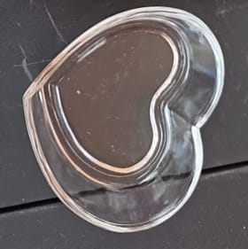 Heart wire basket & glass Heart with oven mitt item