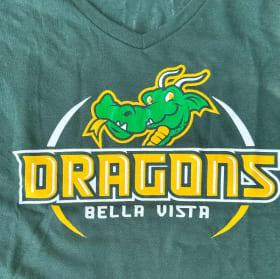 BVE Mama Dragon Green V-neck shirt (ADULT SMALL) item