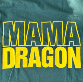 BVE Mama Dragon Green V-neck shirt (ADULT SMALL) item