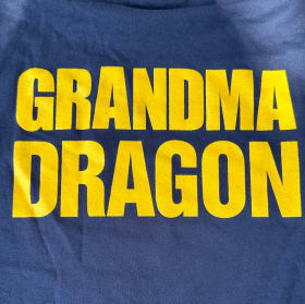 BVE Grandma Dragon Blue Tshirt (ADULT MEDIUM) item