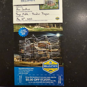 2 Passes to Soar Adventure Tower item