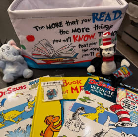 Dr Seuss Collapsable Crate + Goodies item