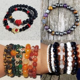 Custom Semiprecious Stone Bracelet- Men item