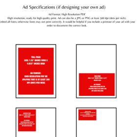 DESIGN YOUR OWN --  QUARTER PAGE Full Color item