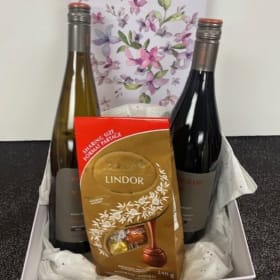 16. Chocolates + Wine Gift Basket (1 of 2) (v. $65) item