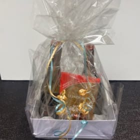 16. Chocolates + Wine Gift Basket (1 of 2) (v. $65) item