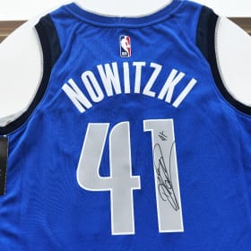 Dirk Nowitzki Signed Basketball Jersey - 1st piece item