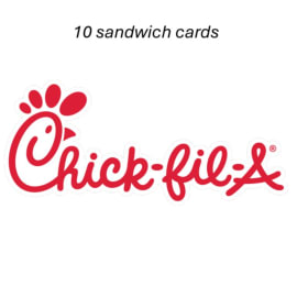 Chik Fil A - 10 sandwich cards item