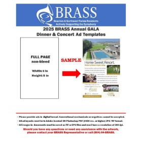 Full Page 2025 BRASS GALA & Concert Program Ad item