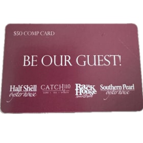 $50 Gift certificate to Half Shell item