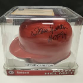 71. Phils Hall of Famer Steve Carlton Signed Mini-Helmet item