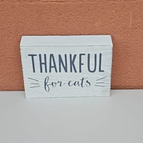 THANKFUL for cats Box Sign item