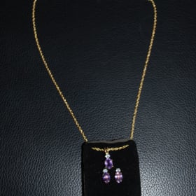 CZ - Combo - Necklace and Ear Rings item