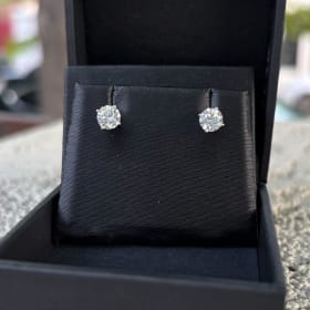 1ct Lab-Grown Diamond White Gold Earrings by Melodie Diamond item